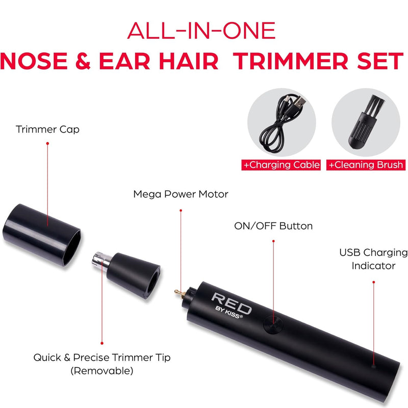 Red by Kiss Rechargeable Nose Trimmer #NHT01