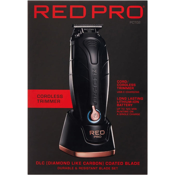 Red Pro Cordless Trimmer - Matte Black #PCT02