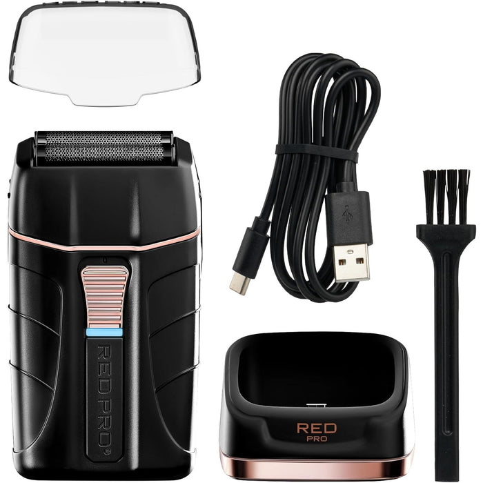 Red Pro Cordless Shaver – Matte Black #PCV02