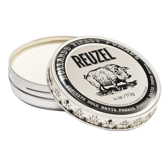 Reuzel Concrete Hold Matte Pomade - Strong, Flexible Hold 4 oz