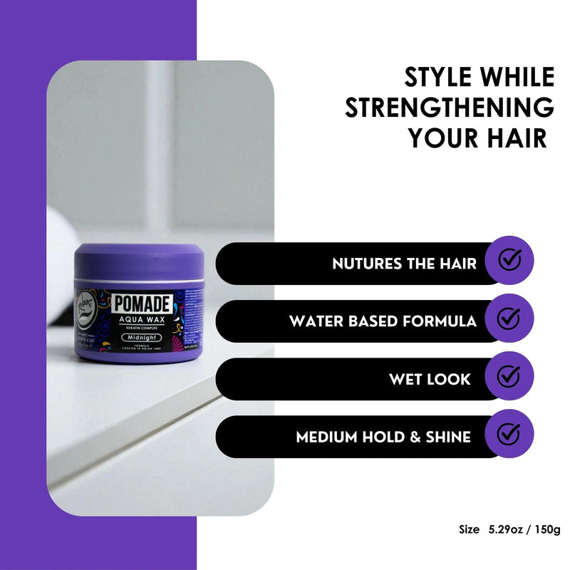 Rolda Hair Pomade Aqua Wax - Midnight 5.29 oz
