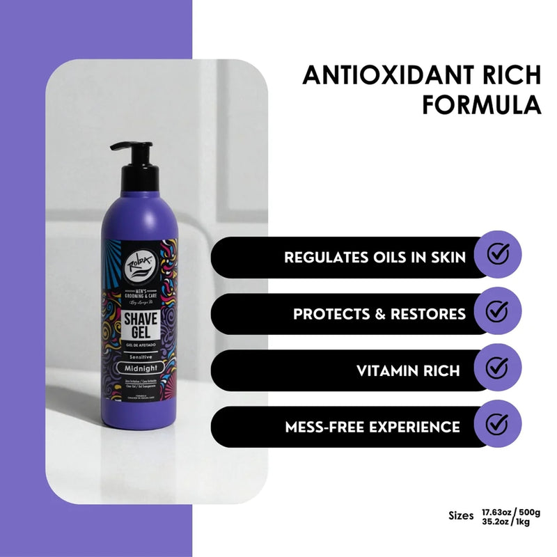 Rolda Shave Gel Midnight 17.63 oz