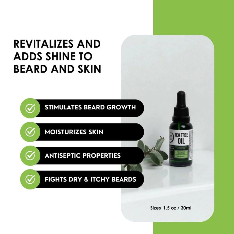Rolda Tea Tree Oil For Beard, Hair & Skin 1 oz