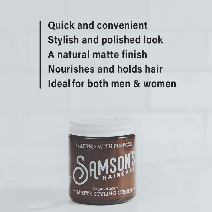 Samson's Matte Styling Cream 4 oz