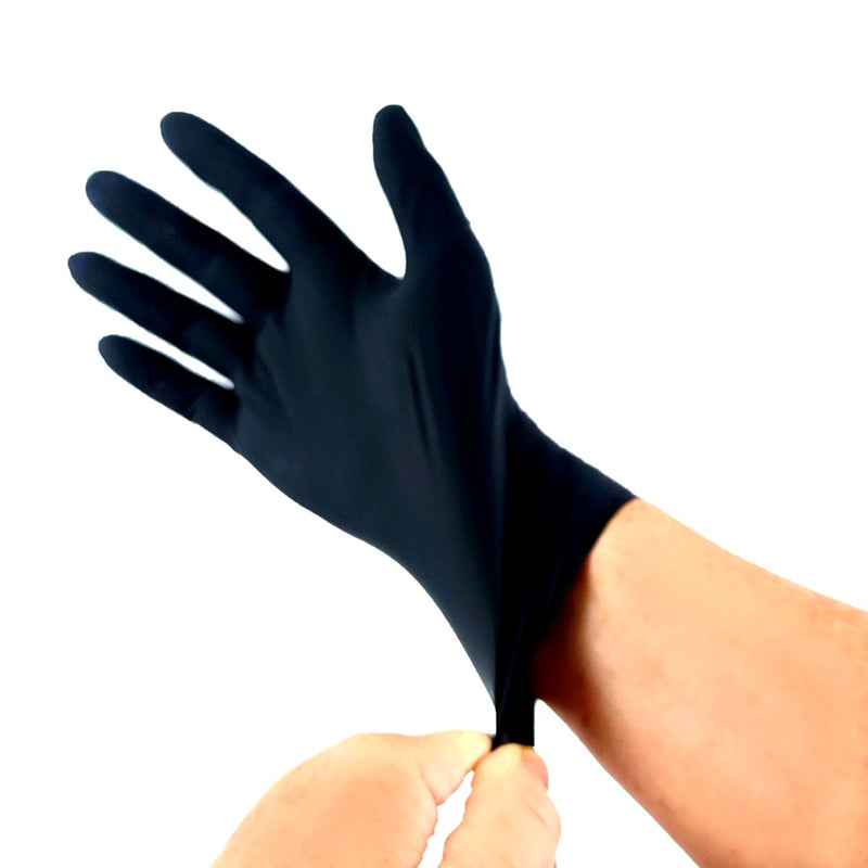 Stylecraft FLEX Powder Free Latex Examination 100 Pcs Gloves Black #SC337 [S to XL Available]