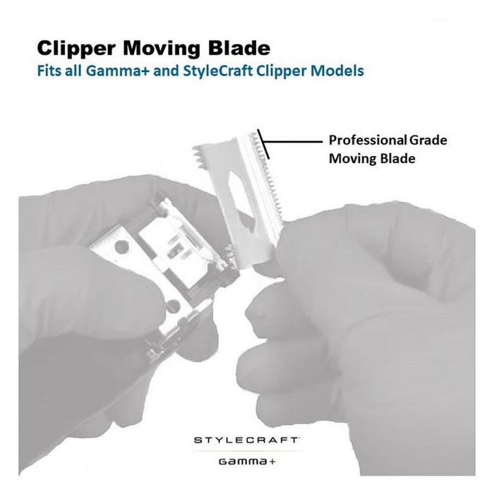 Gamma+ Stainless Steel Shallow Tooth Moving Clipper Blade #GPMSSC