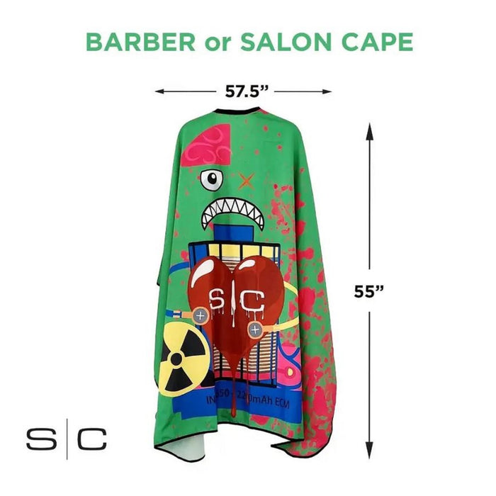 Stylecraft Radioactive Barber & Stylist Cape - Green #SC312G