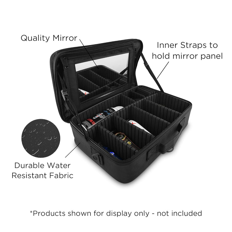 Stylecraft On-The-Go Barber Travel Case with Mirror #SC328B