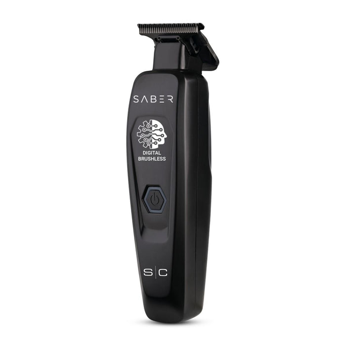 Stylecraft Saber Professional Full Metal Body Digital Brushless Motor Cordless Hair Trimmer - Black #SC403B