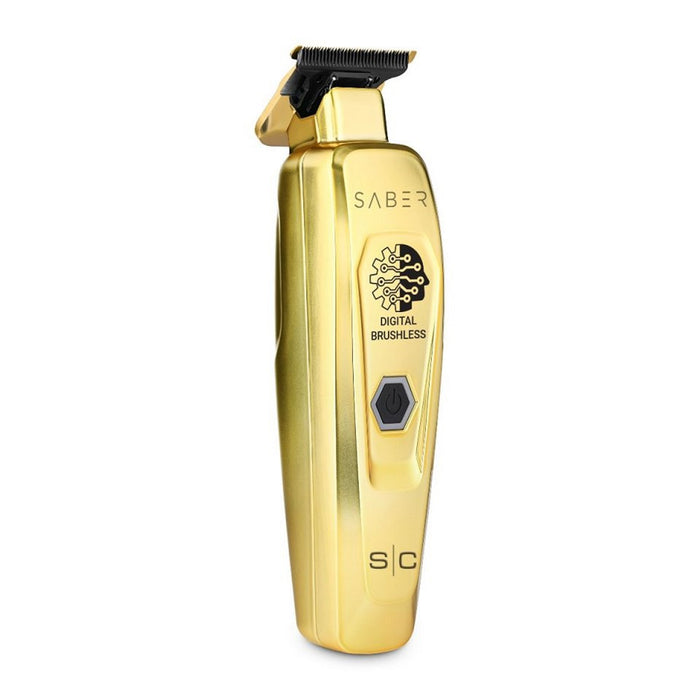 Stylecraft Saber Professional Full Metal Body Digital Brushless Motor Cordless Hair Trimmer - Gold #SC405G