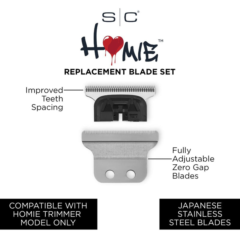 Stylecraft Replacement Stainless Steel Blade Set Compatible Homie Nano Trimmer #SC419S