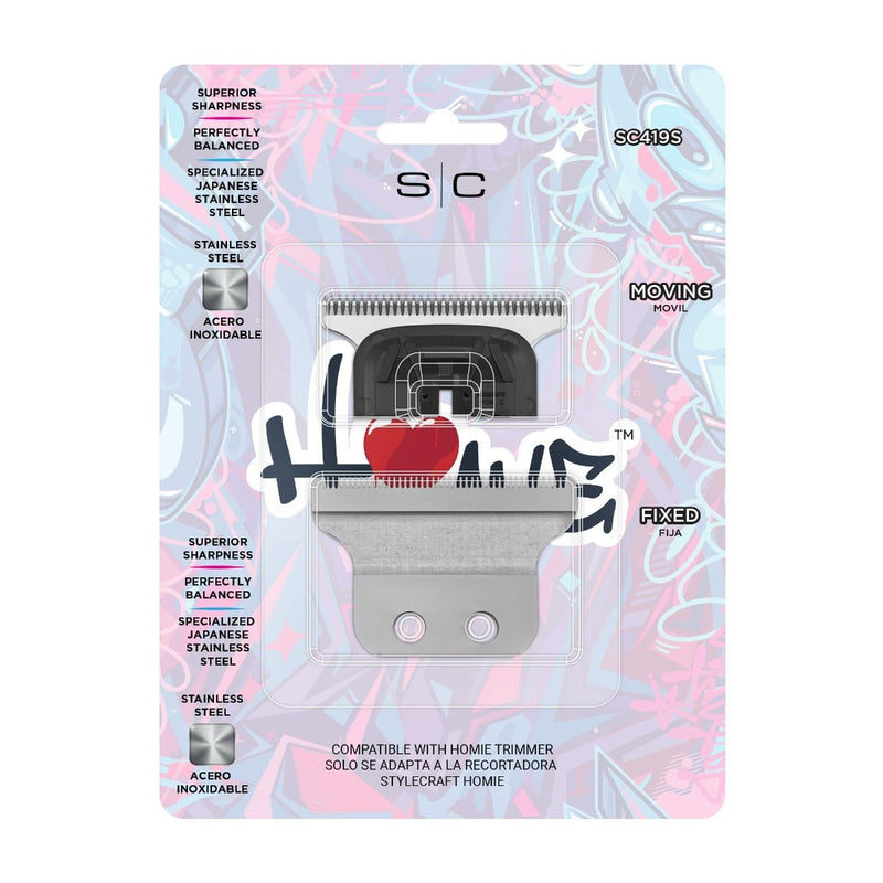 Stylecraft Replacement Stainless Steel Blade Set Compatible Homie Nano Trimmer #SC419S