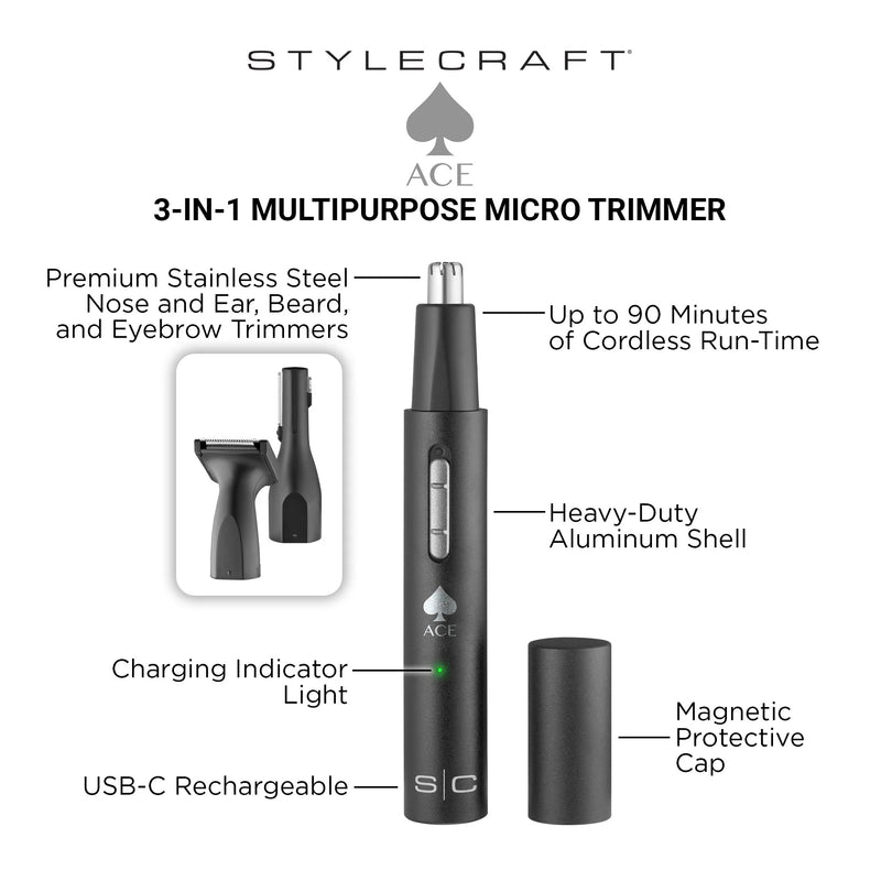 Stylecraft Ace 3-IN-1 Multipurpose Micro Trimmer #SC420B