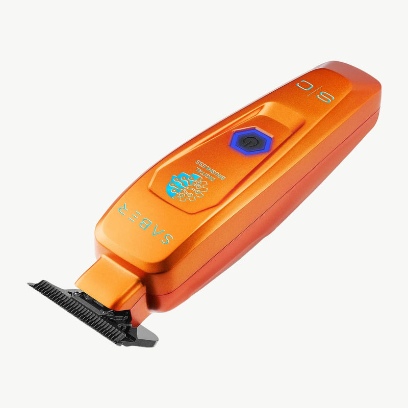 Stylecraft Saber Professional Full Metal Body Digital Brushless Motor Cordless Hair Trimmer - Orange #SC421O