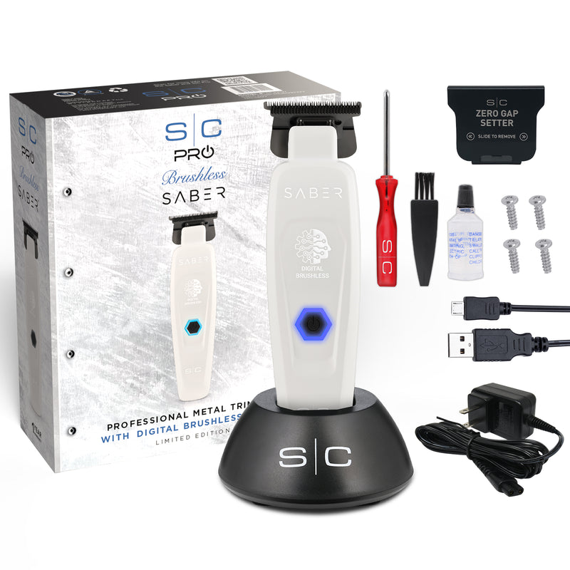 Stylecraft SABER II Professional Metal Clipper & Trimmer - White [DUO]