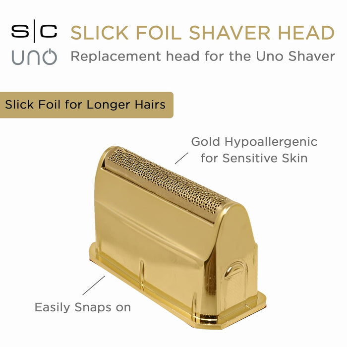 Stylecraft Replacement Gold Titanium Slick Foil Head Compatible with the Uno Shaver #SC507G