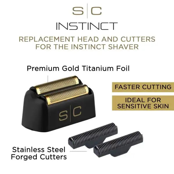 Stylecraft Replacement Double Foil Head & Cutter Set with Instinct Shaver #SC542B