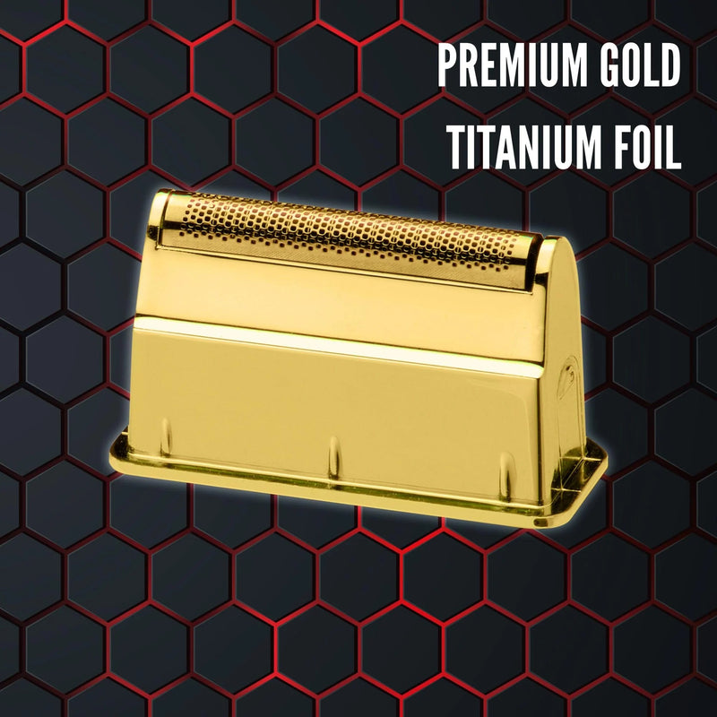 Stylecraft Gold Titanium Single Foil Head with Echo and Forged Cutters for the Uno Shaver #SC550G