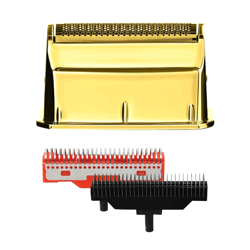 Stylecraft Gold Titanium Single Foil Head with Echo and Forged Cutters for the Uno Shaver #SC550G