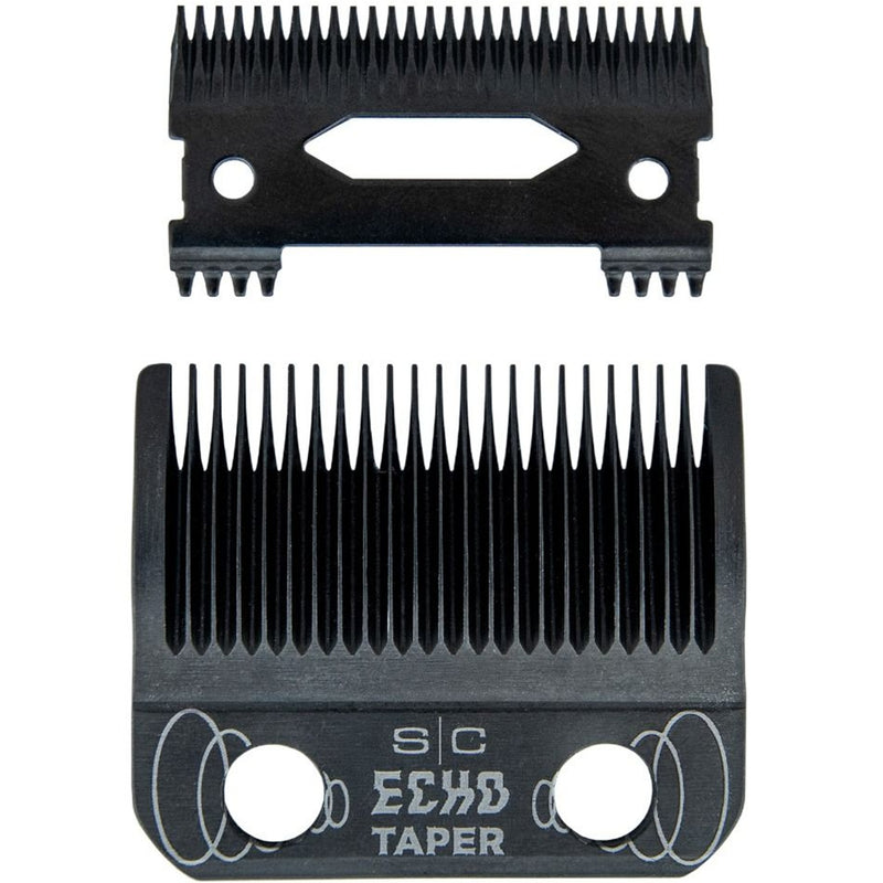 Stylecraft Replacement Echo Taper Black DLC Clipper Blade with Deep Tooth Cutter Set #SC553B