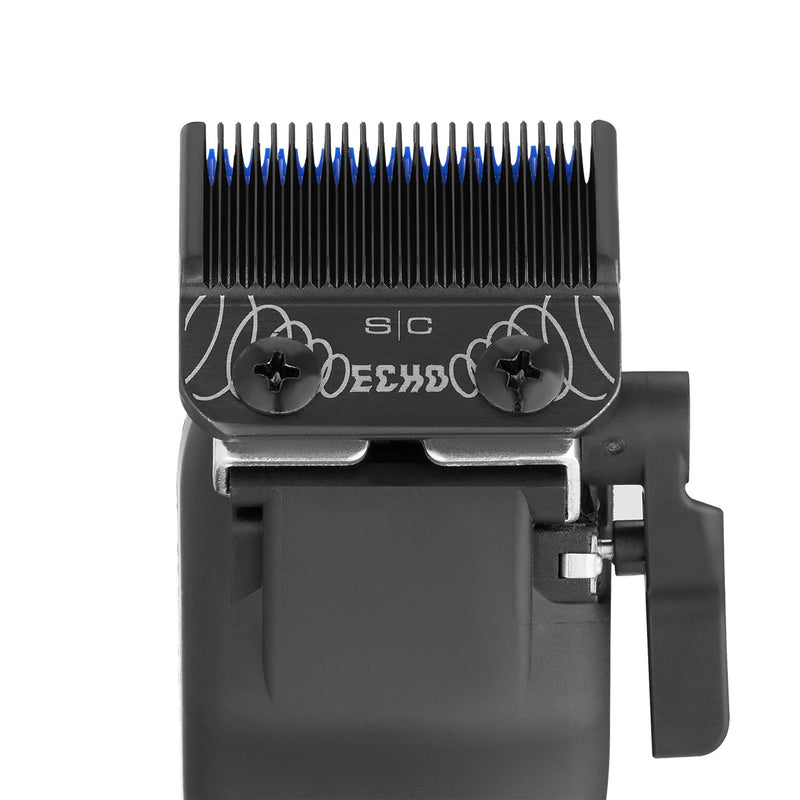 Stylecraft Replacement Echo Fixed Black Diamond Carbon DLC Clipper Blade with Blue Ceramic Cutter #SC554B