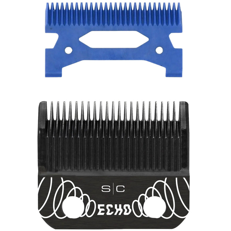 Stylecraft Replacement Echo Fixed Black Diamond Carbon DLC Clipper Blade with Blue Ceramic Cutter #SC554B