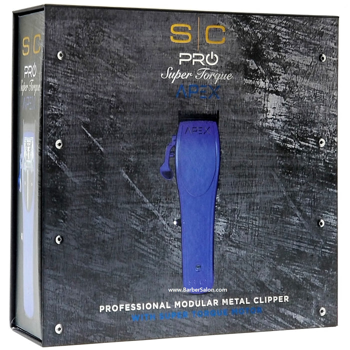 Stylecraft Apex Professional Super-Torque Motor Modular Metal Cordless Hair Clipper - Blue #SC603