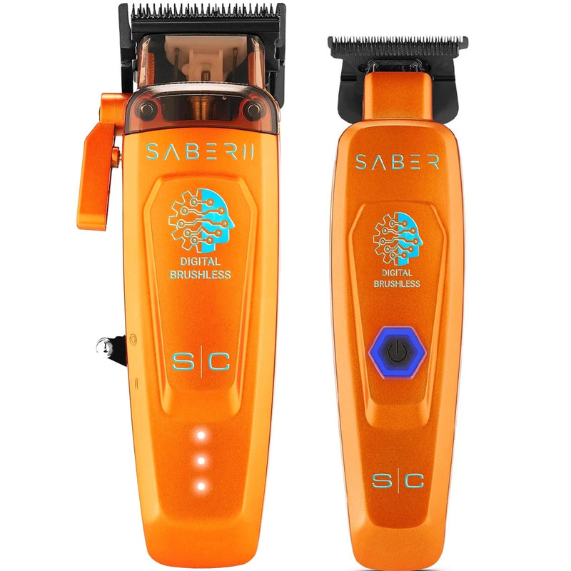 Stylecraft SABER II Professional Metal Clipper & Trimmer - Orange [DUO]