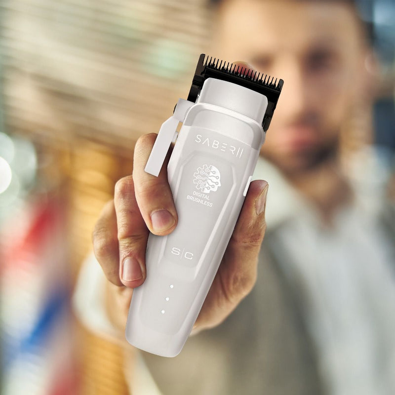 Stylecraft Pro SABER II Professional Metal Clipper - White #SC619W