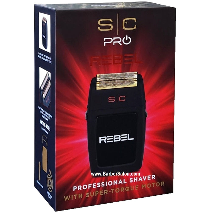 Stylecraft Rebel Electric Mens Foil Shaver with Super Torque Motor, Gold Titanium Foil Head #SC802B