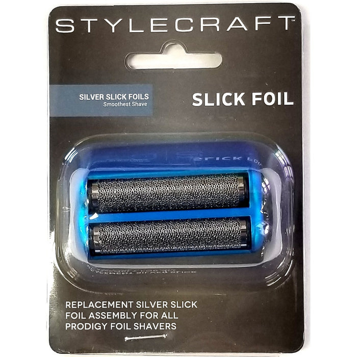 Stylecraft Replacement Silver Slick Foil Head Compatible with the Prodigy Shaver - Blue #SCWPSFB