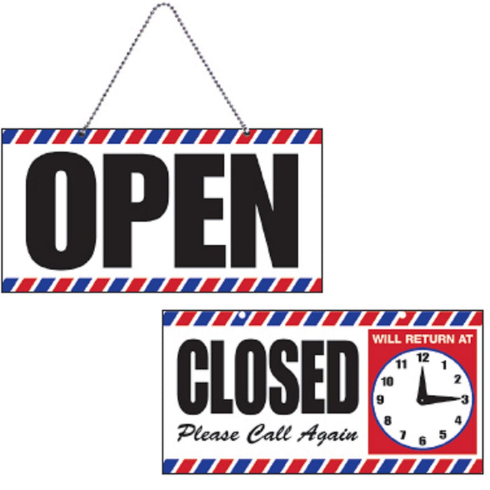 Scalpmaster Open/Closed Sign with Clock #SC-9018