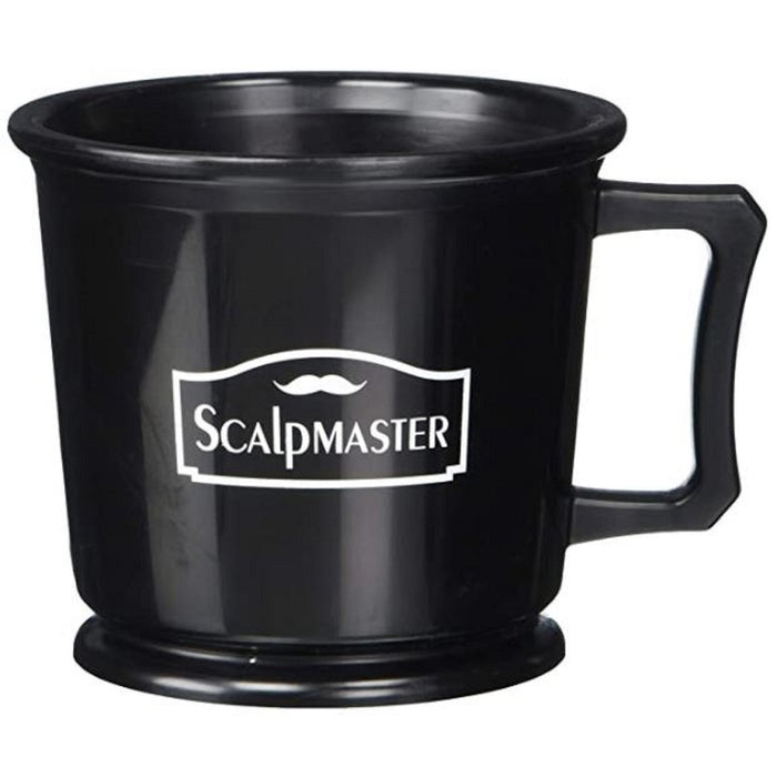 Scalpmaster Black Rubberized Professional Shaving Mug #SC-MUGR