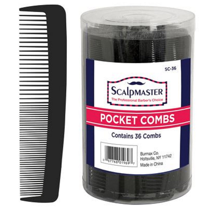 Scalpmaster 36 pc. 4-7/8" Pocket Combs #SC-36