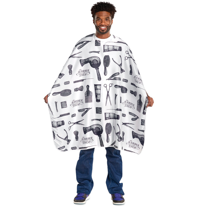Scalpmaster Black Barber Print Styling Capes [2 Color Options]
