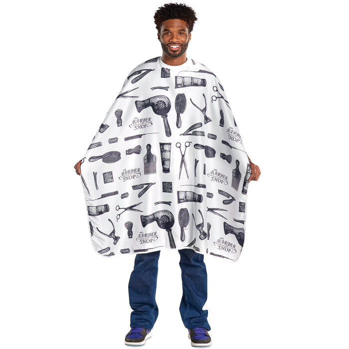 Scalpmaster Black Barber Print Styling Capes [2 Color Options]