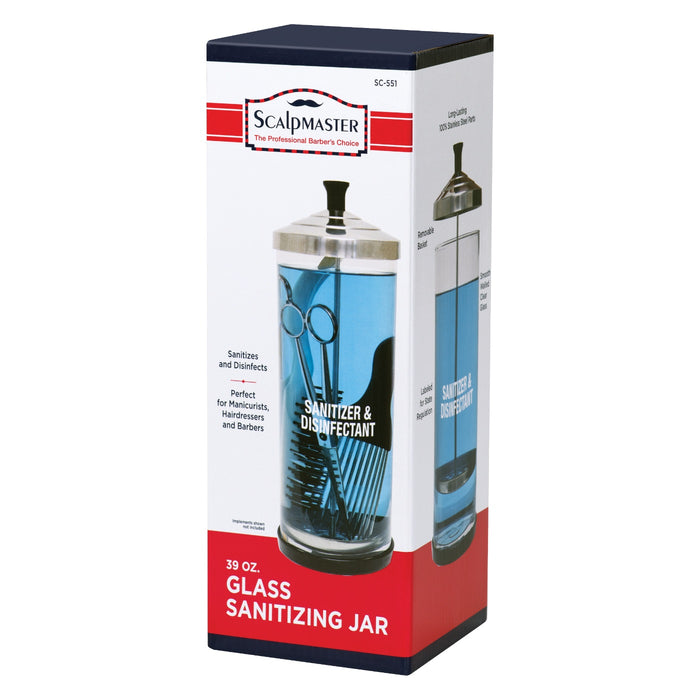 Scalpmaster Disinfectant Glass Jar 39 oz #SC-551
