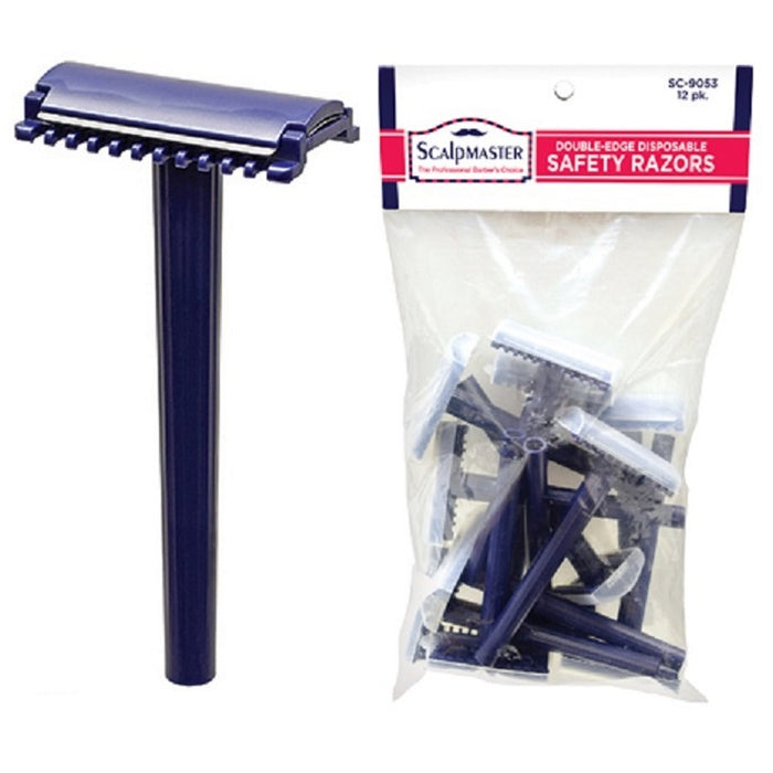 Scalpmaster 12 pc. Double Edge Disposable Safety Razors #SC-9053