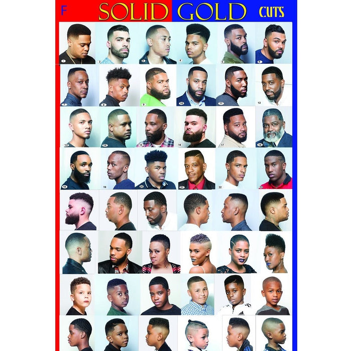 Solid Gold Cuts Barber Poster Vol. 9 Large [Style F]