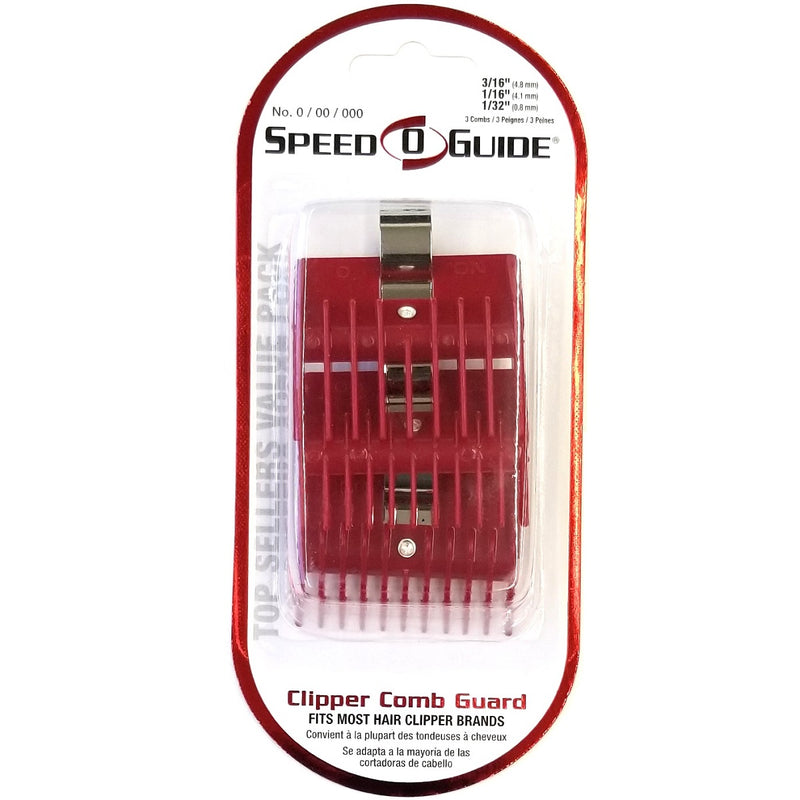 Spilo Speed-O-Guide Clipper Comb Guard [#0, #00, #000] 3 Pack #18707+