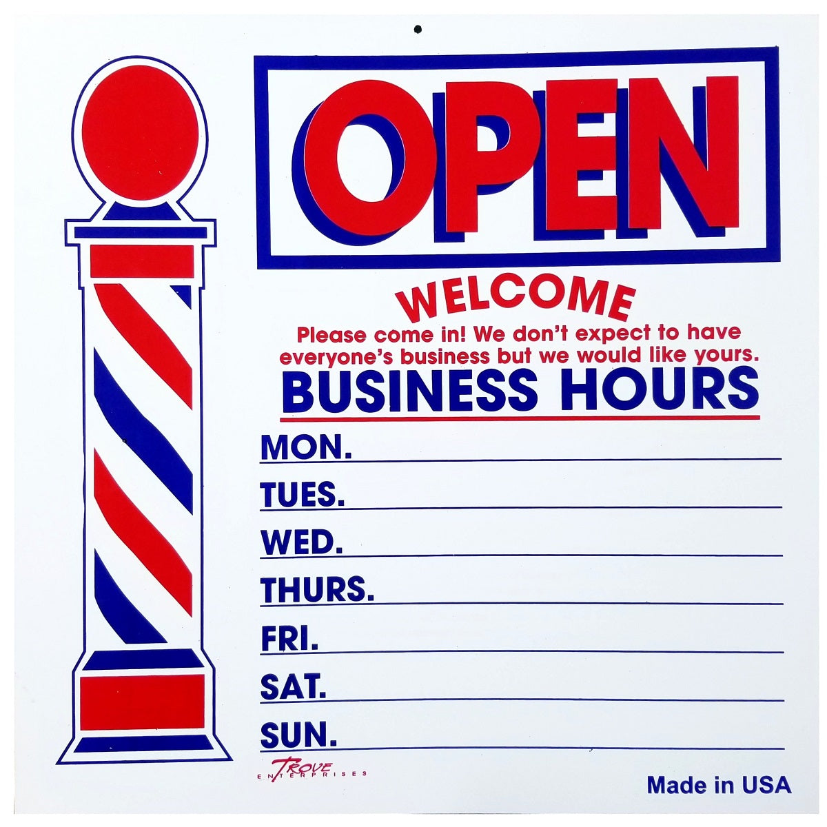 Straight Razor Open Sign Stephan Barber Open/Closed Sign — ibarber.com