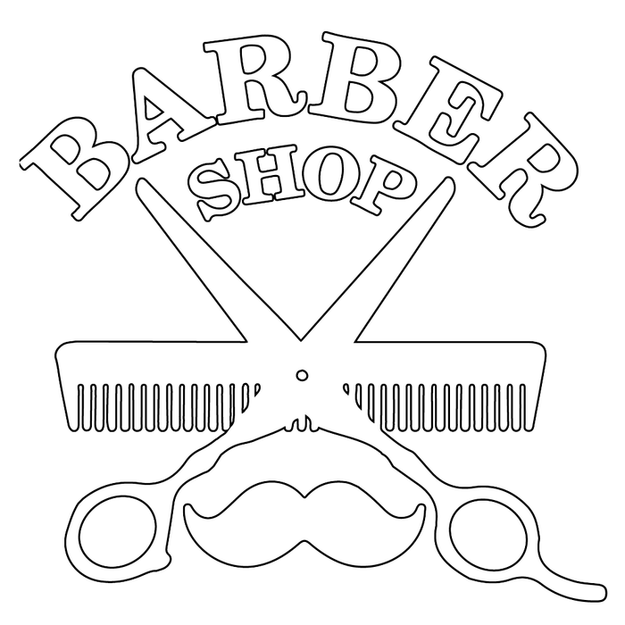 Stephan Barber Shop Shear & Comb Decal