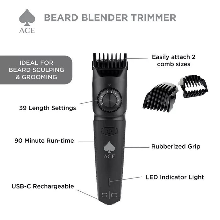 Stylecraft Ace Beard Blender Cordless USB-C Hair Trimmer #SC413B