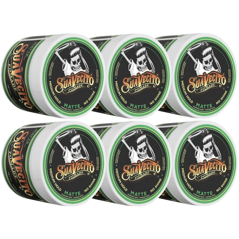 Suavecito Pomade Matte 4 oz - 6 Pack (Bulk)