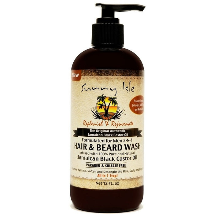 Sunny Isle Jamaican Black Castor Oil Hair & Beard Wash 12 oz