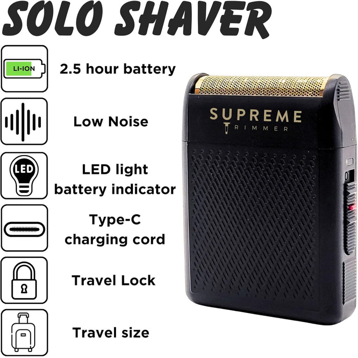 Supreme Solo Mens Single Foil Shaver #STF101/BLACK