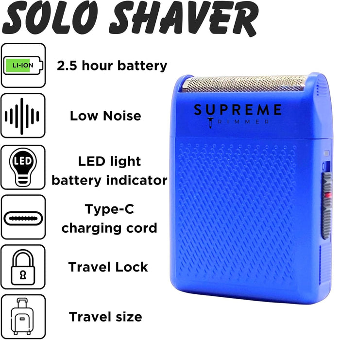 Supreme Solo Mens Single Foil Shaver #STF101/BLUE