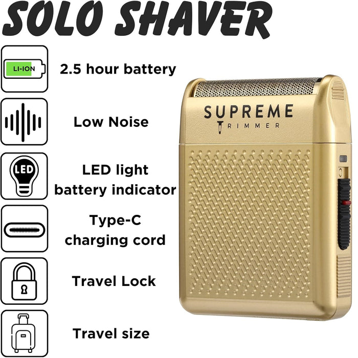 Supreme Solo Mens Single Foil Shaver #STF101/GOLD