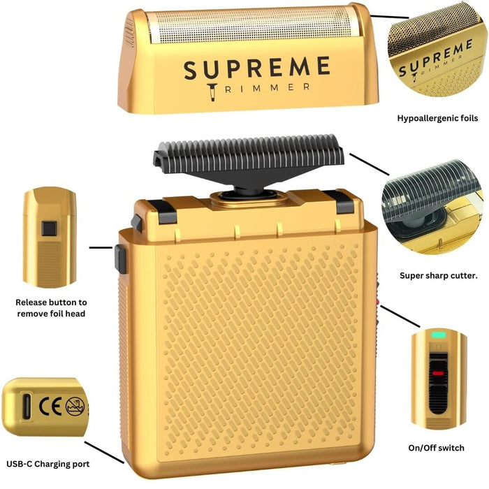 Supreme Solo Mens Single Foil Shaver #STF101/GOLD