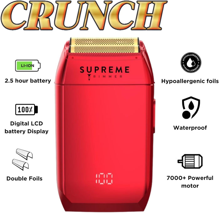 Supreme Crunch Mens Foil Shaver #STF602/RED